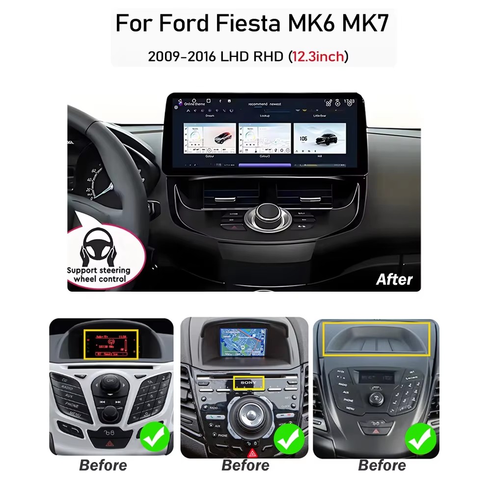 12.3-inch-For-Ford-Fiesta-MK6- - Ddr5 8Gb recension och pris